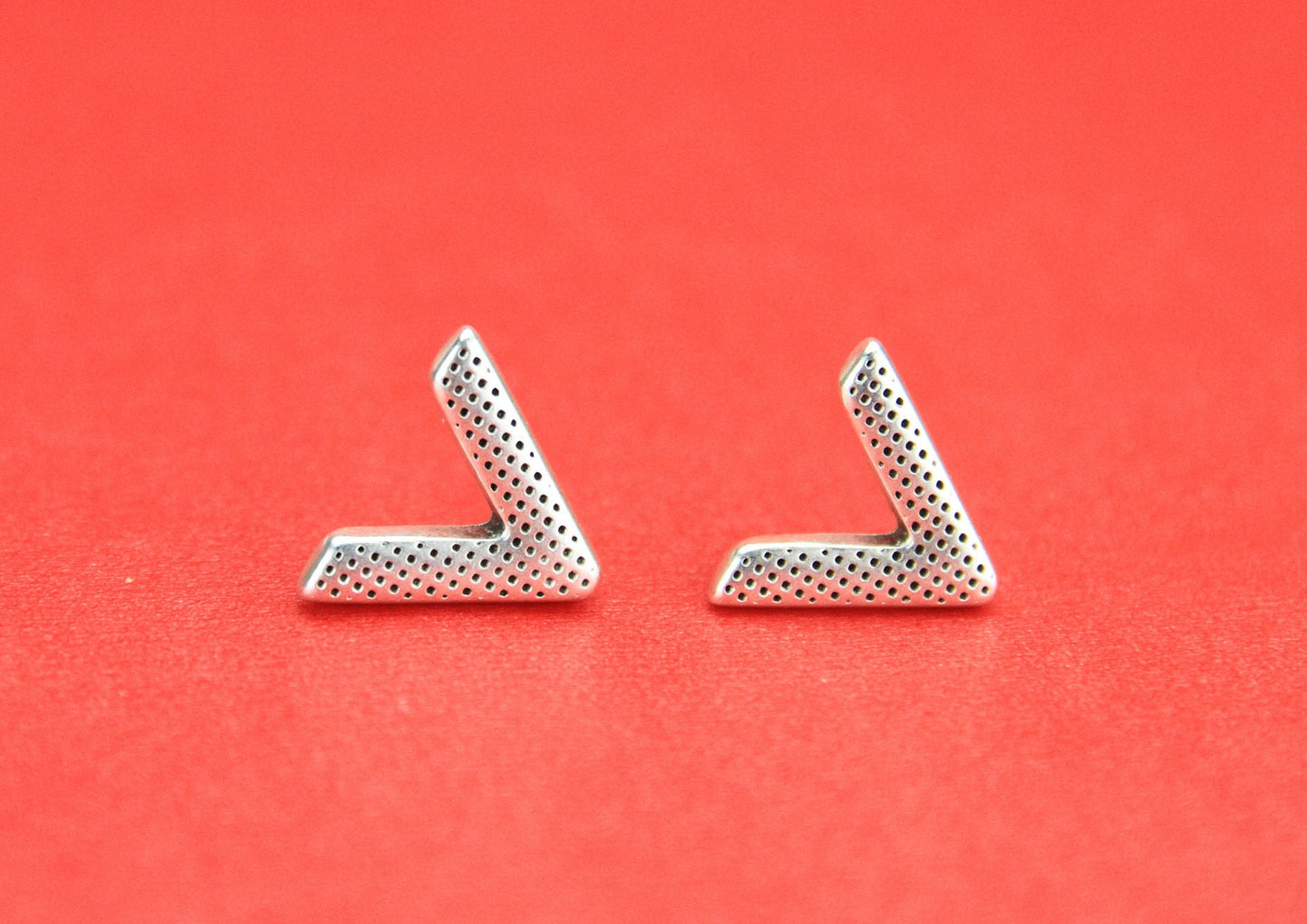 FS0027>> MADE IN EUROPE 2 zamak triangle sliders, flat cord slider, 10mm flat cord sliders, silver triangle sliders Qty2