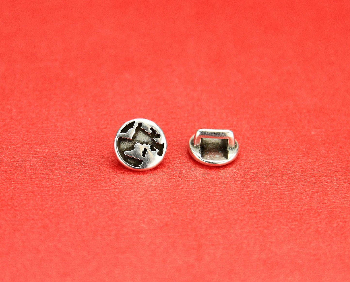 FS0031>> MADE in EUROPE 2 zamak planet Earth sliders, 5mm flat cord zamak Earth slider, zamak  slider for 5mm cord Qty2