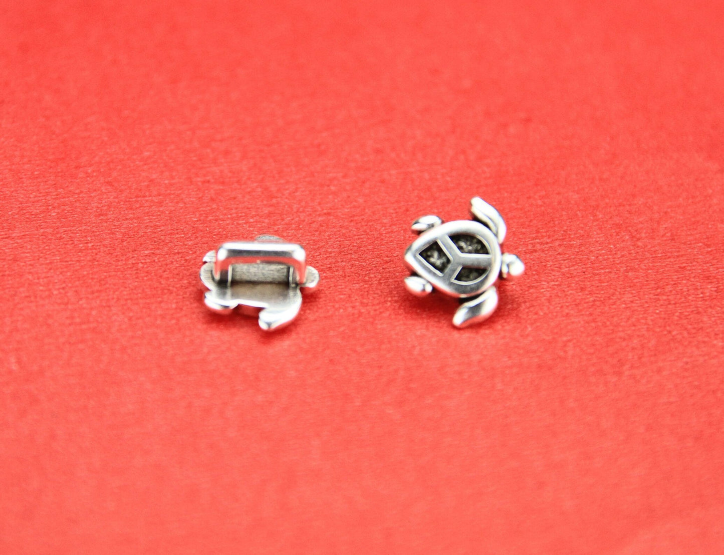 FS0127>>MADE in EUROPE 4 tiny turtle sliders, 5mm flat cord slider, flat cord zamak turtle slider (NG3578) Qty4