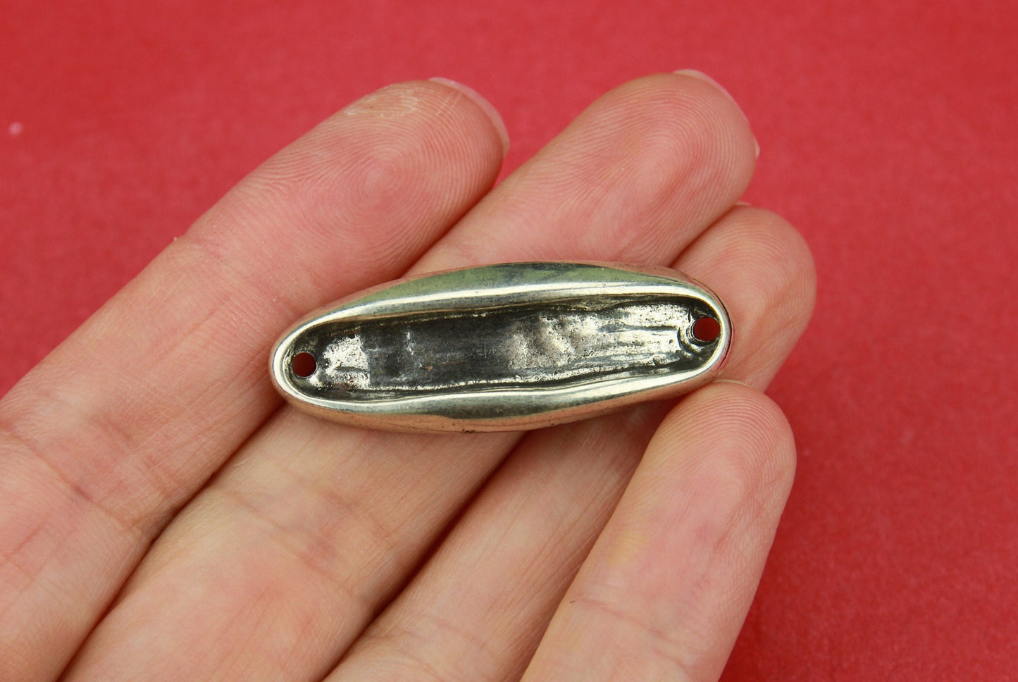 C0001>>MADE in EUROPE zamak connector, silver finding for bracelet (7467)qty1
