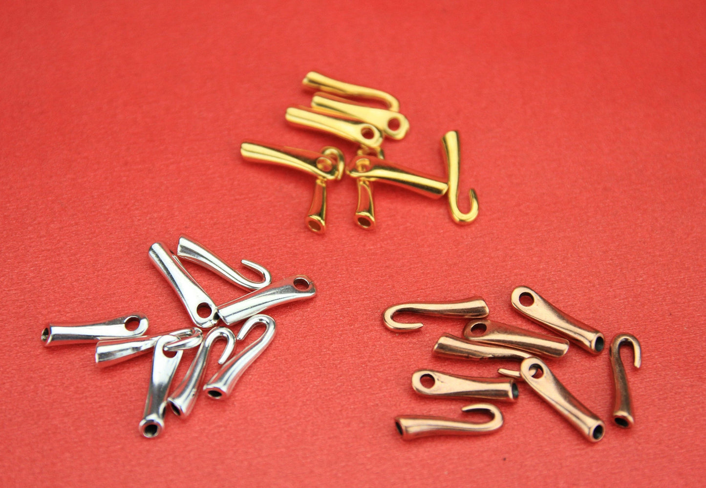RC0012>>MADE in EUROPE 4sets of 2mm cord hook clasp , round cord clasp, 2mm cord hook clasp, 2mm round cord hook clasp Qty4sets
