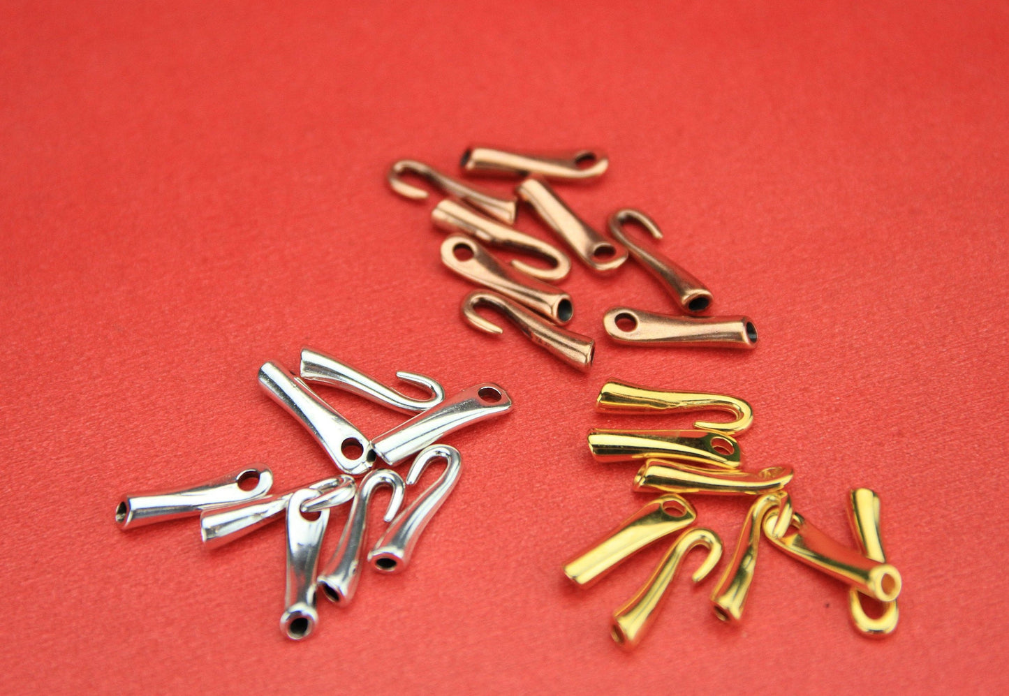 RC0012>>MADE in EUROPE 4sets of 2mm cord hook clasp , round cord clasp, 2mm cord hook clasp, 2mm round cord hook clasp Qty4sets