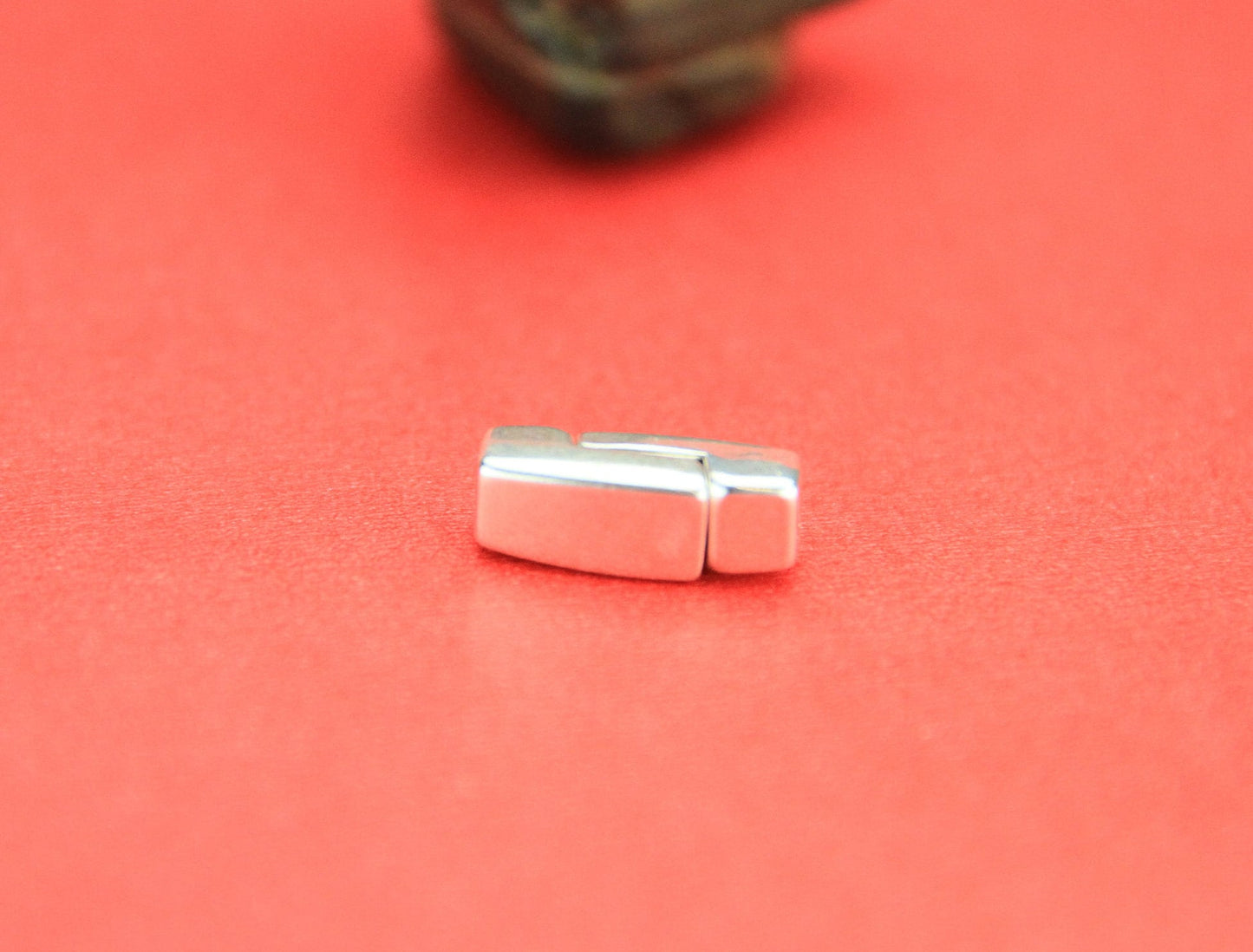 FC0294>>MADE in EUROPE zamak flat cord clasp, zamak 3mm clasp, 3mm flat cord clasp Qty1