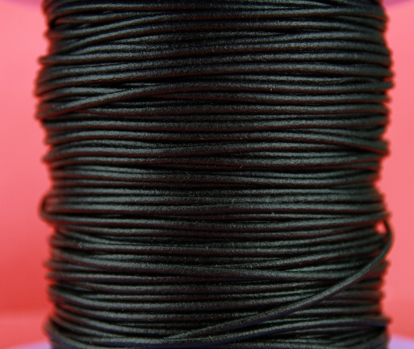 MADE IN SPAIN 2 yards of 2mm leather cord, 2mm leather cord, 2mm black leather cord, 2mm round leather cord, 2mm jewelry leather (2ANINEG)