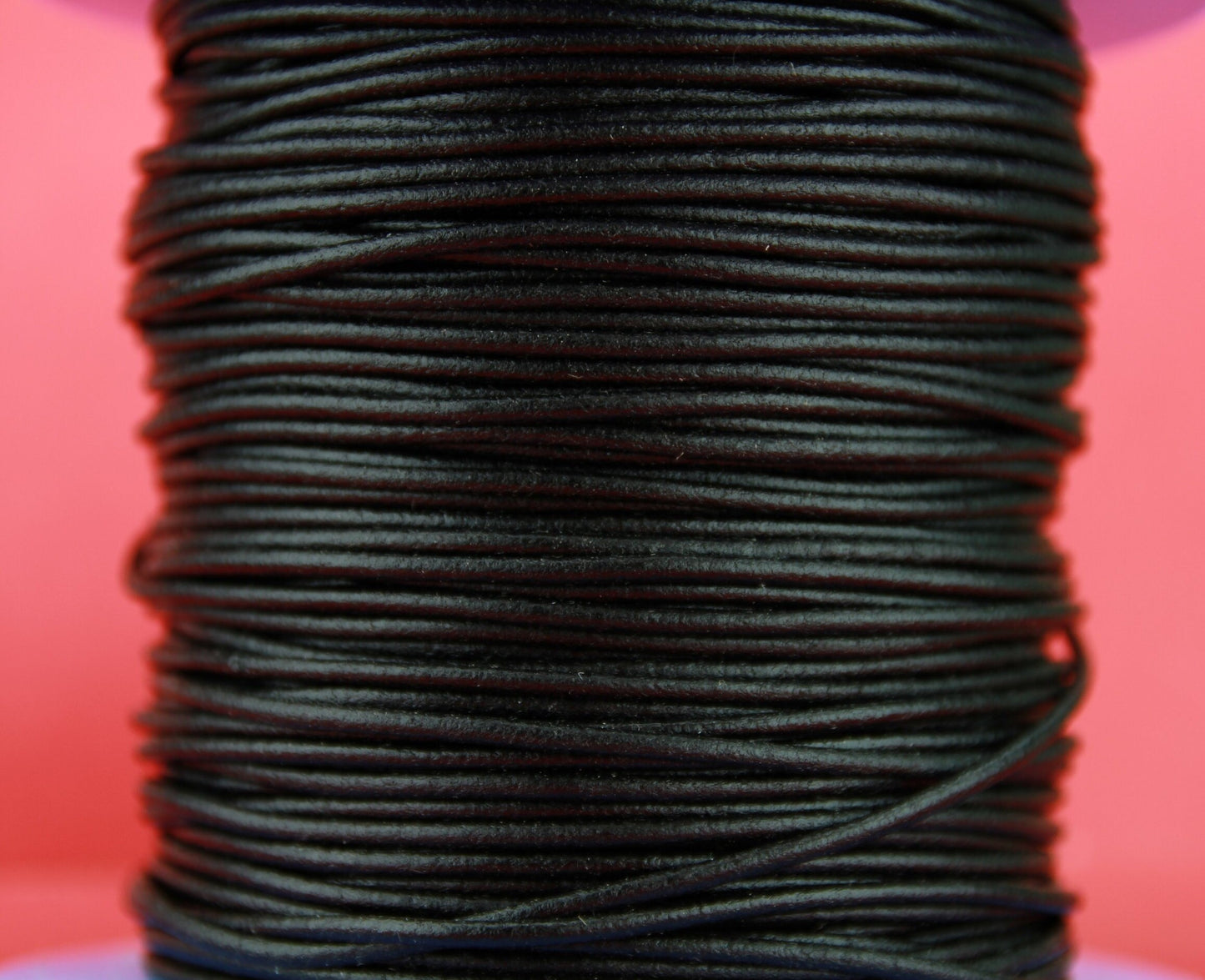 MADE IN SPAIN 2 yards of 2mm leather cord, 2mm leather cord, 2mm black leather cord, 2mm round leather cord, 2mm jewelry leather (2ANINEG)