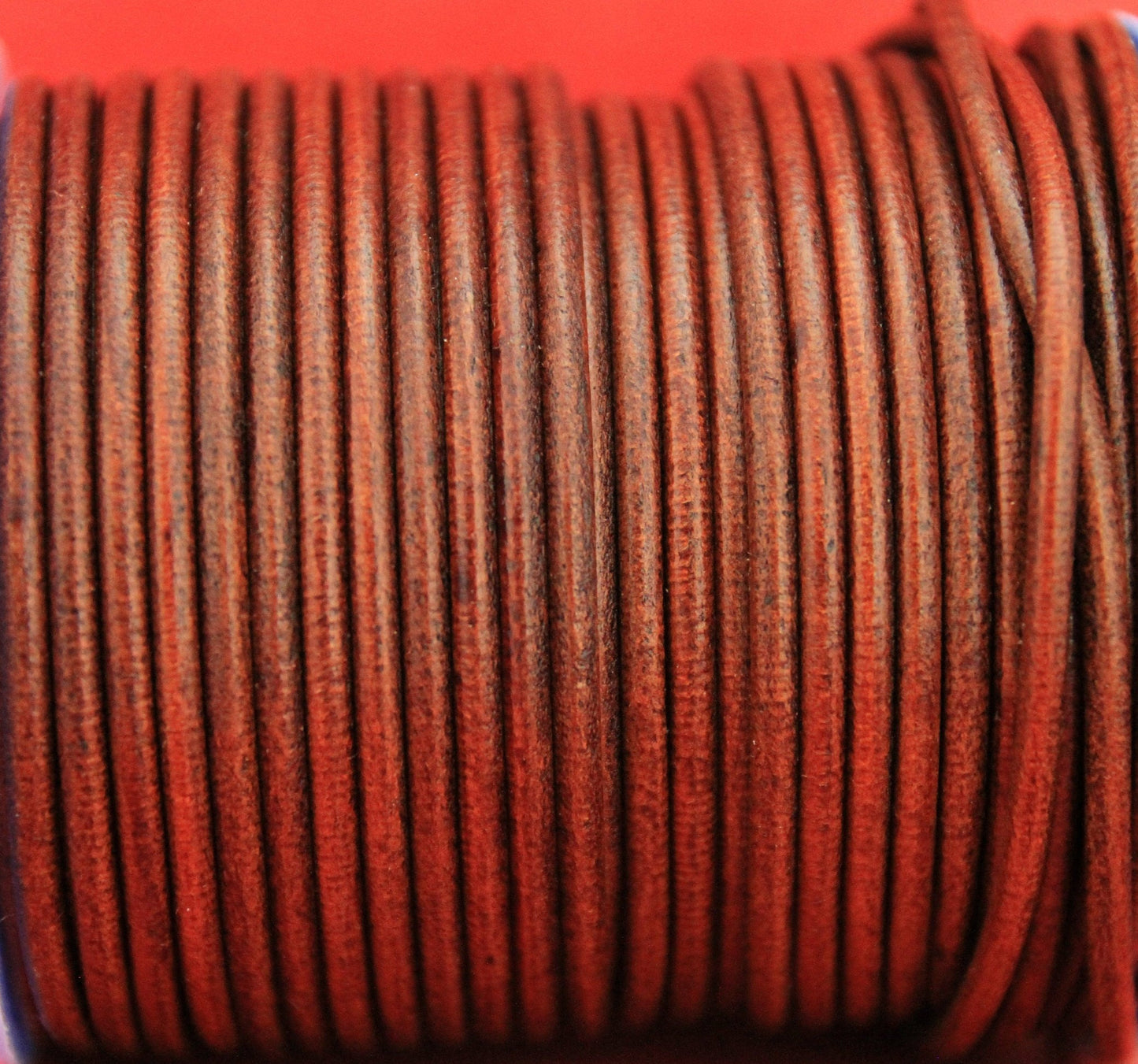 MADE IN SPAIN 6 feet 3mm leather cord, 3mm tobacco leather cord, 3mm round leather cord,(3ANITAB)