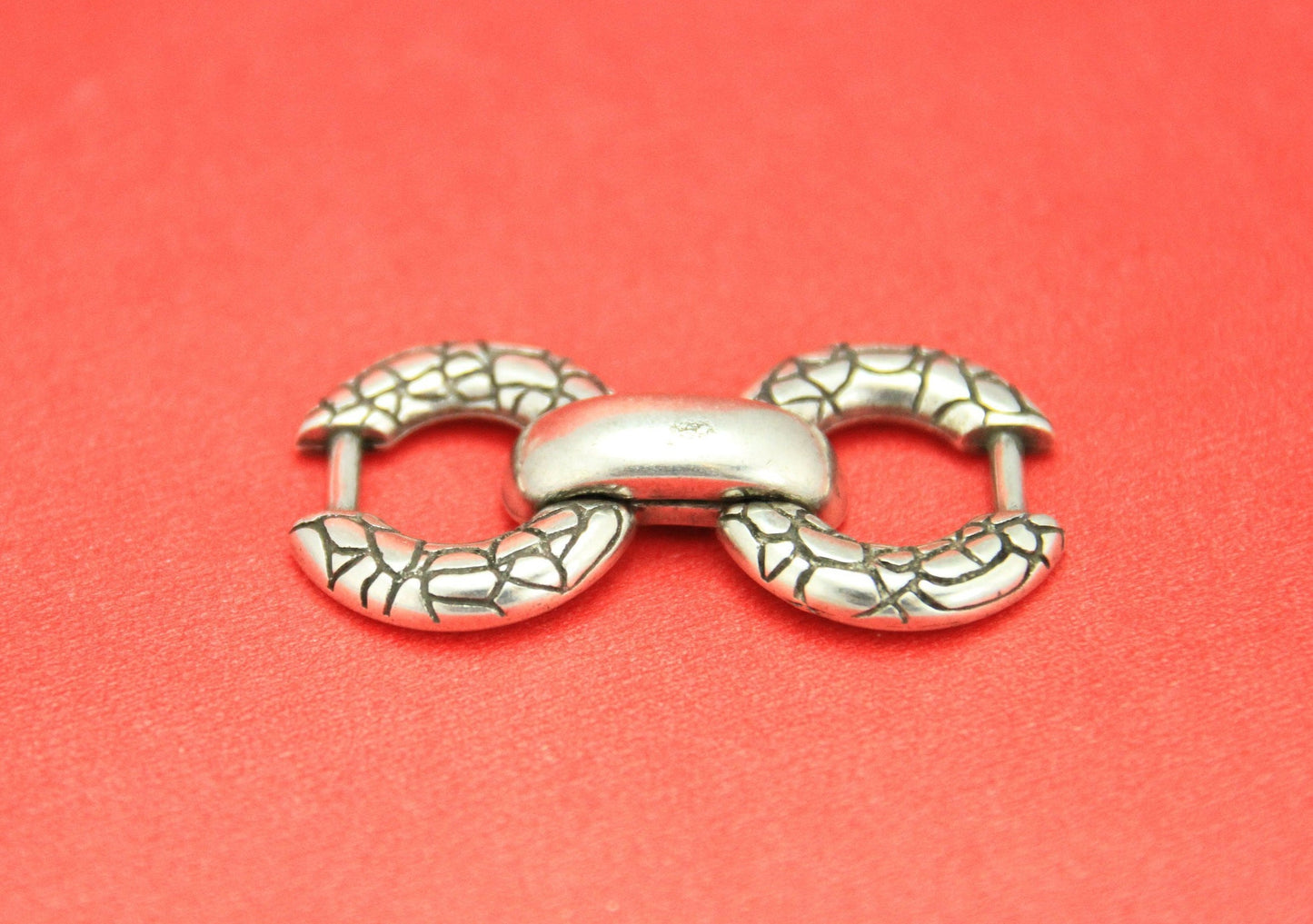 C0109>>MADE in EUROPE zamak connector, 5mm cord connector, flat 5mm leather cord zamak connector  Qty 1