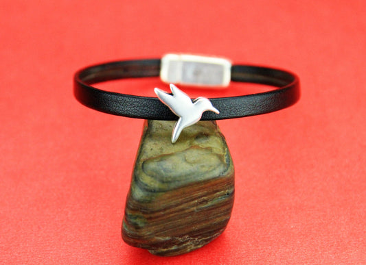 FS0023>>MADE in EUROPE 2 zamak bird sliders, silver hummingbird sliders, 5mm flat cord slider, 5mm flat cord slider qty2