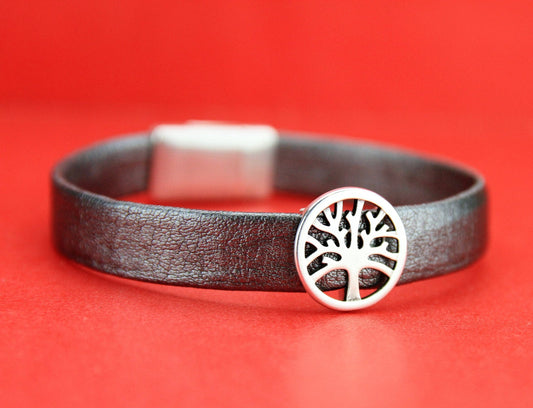 FS0029>> MADE IN EUROPE 2 zamak life tree sliders, flat cord zamak slider,10mm flat cord life tree slider  Qty2
