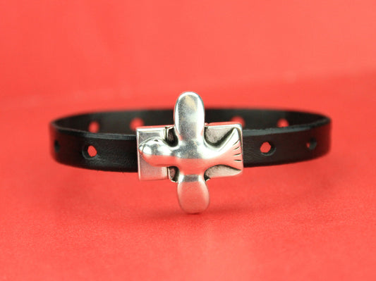 FC0291>> MADE in EUROPE zamak 10mm flat cord clasp, 10mm bird clasp, dove clasp, Qty1