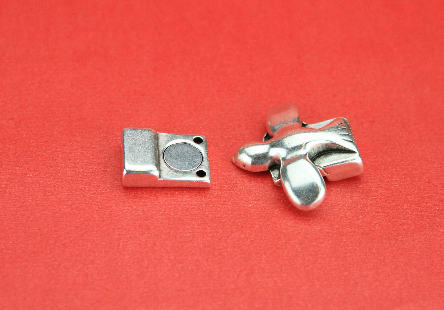 FC0291>> MADE in EUROPE zamak 10mm flat cord clasp, 10mm bird clasp, dove clasp, Qty1