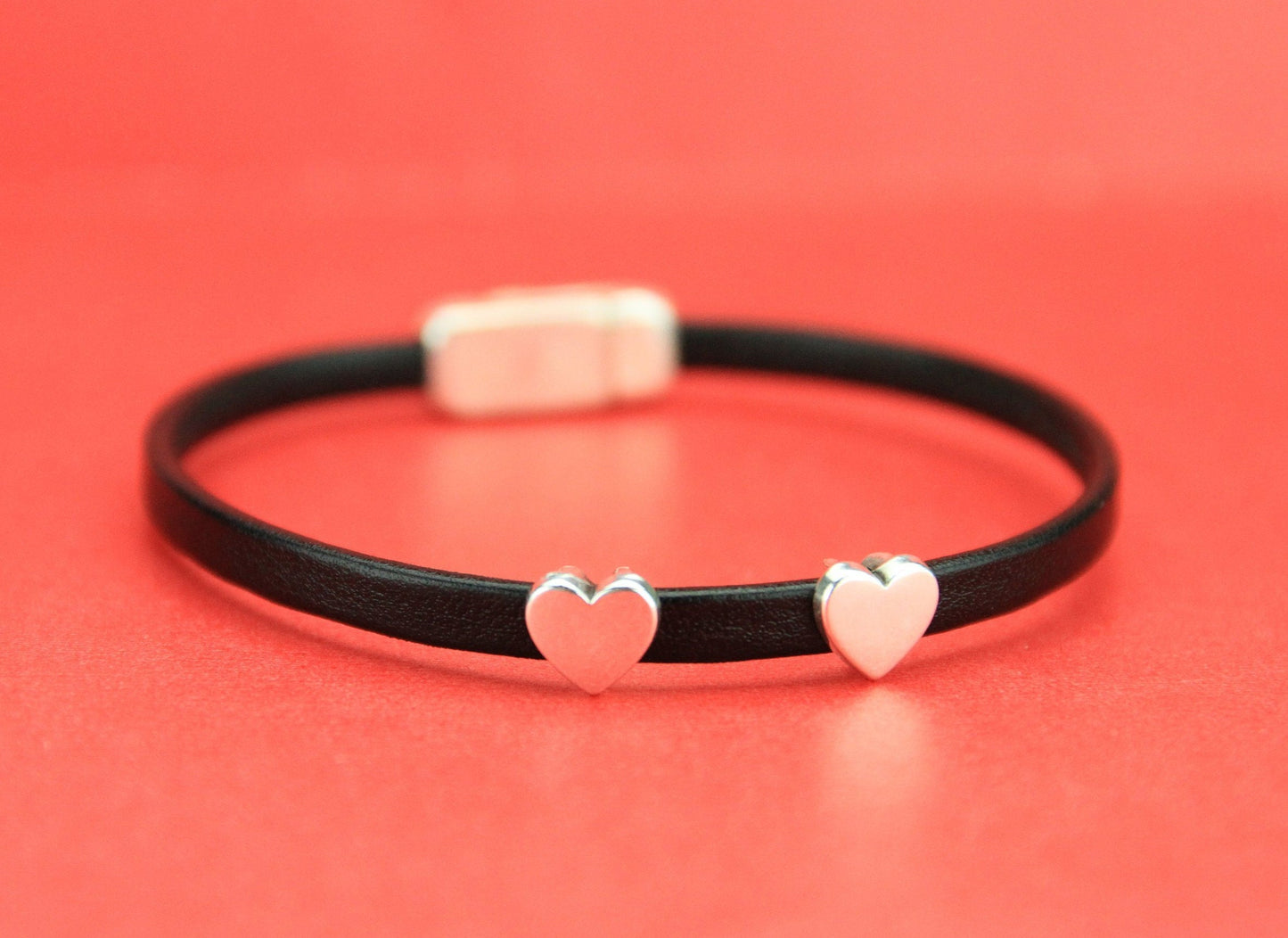 FS0130>>MADE in EUROPE 4 zamak heart sliders for 5mm cord, flat cord heart  slider, silver heart slider  qty4