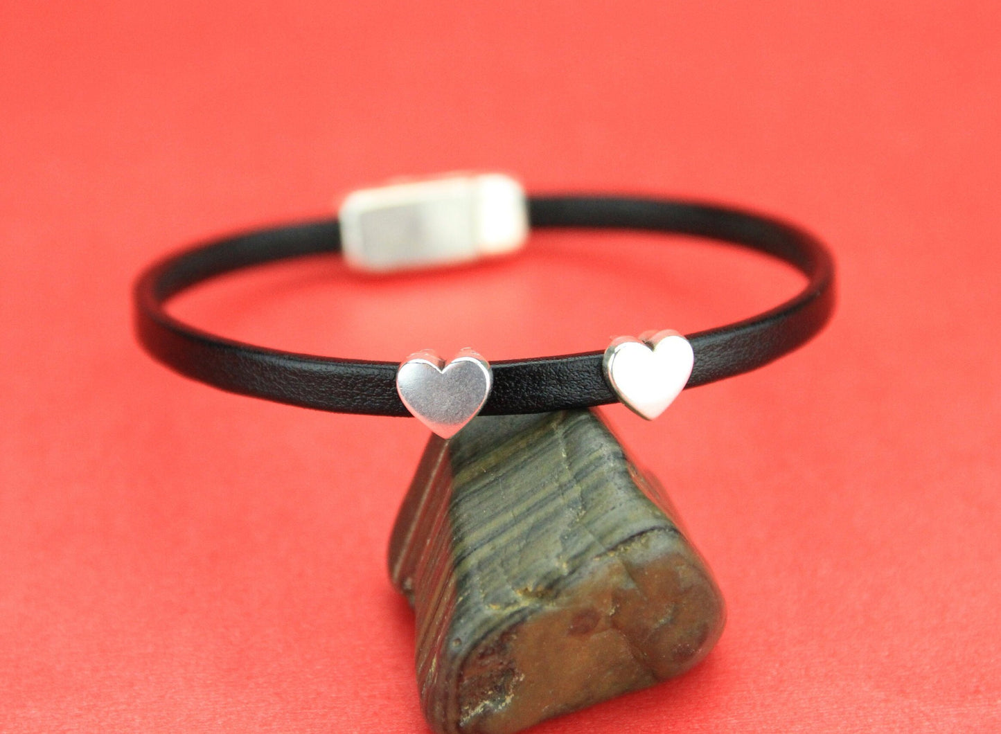 FS0130>>MADE in EUROPE 4 zamak heart sliders for 5mm cord, flat cord heart  slider, silver heart slider  qty4