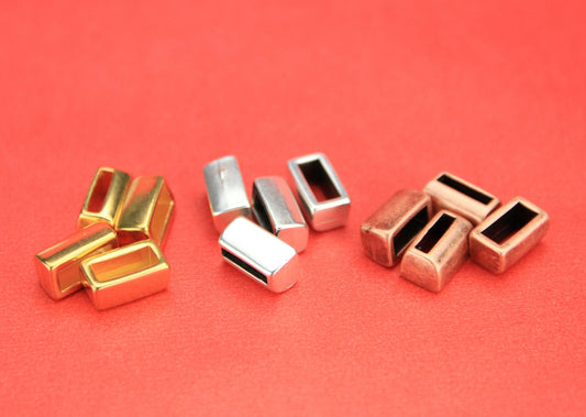FS0131>>MADE in EUROPE 4 zamak loop makers, 10mm cord loop creator end, flat cord end Qty4