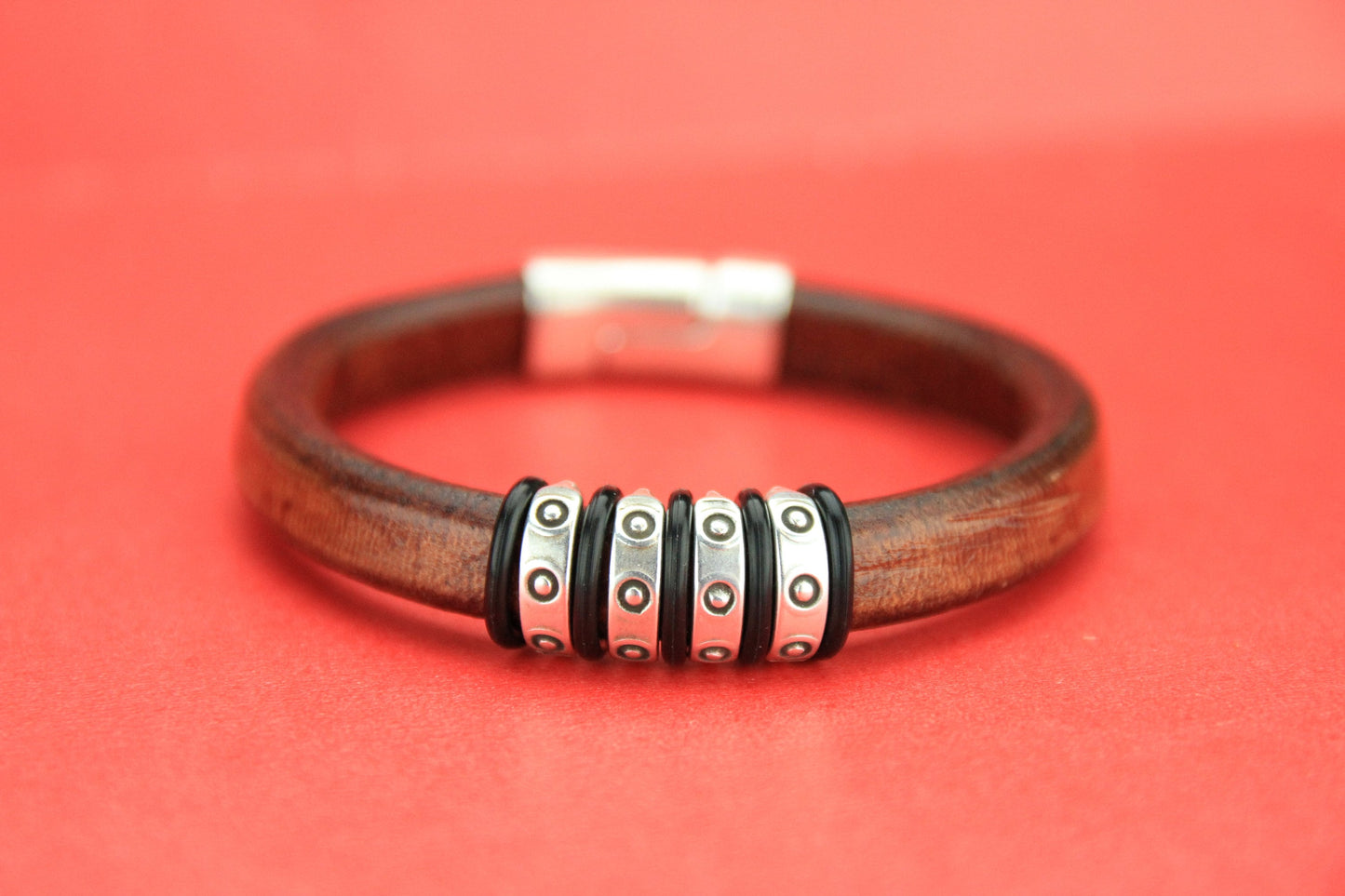 7/4 MADE IN EUROPE 6 zamak ring sliders, licorice ring slider, silver ring sliders(PF8517) Qty6