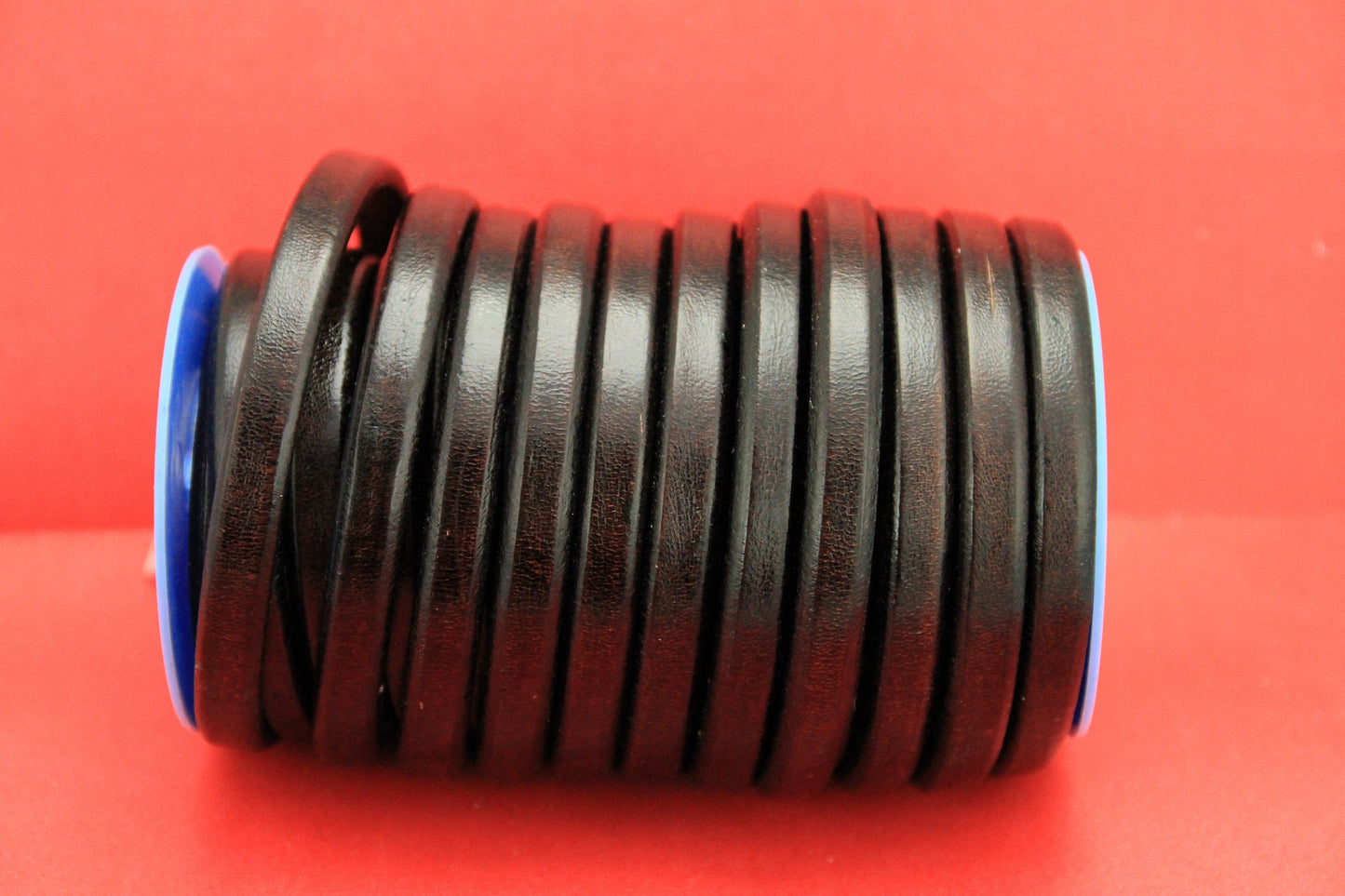MADE in SPAIN  10x4.5mm licorice leather cord, 10mm x4.5mm leather cord, 8" dark brown licorice cord (10x4ANIMAR)