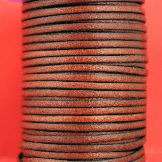 MADE in EUROPE 1 yard of 3mm flat tobacco leather cord, genuine flat leather cord, 3x2mm flat leather cord (VM3ANITAB)
