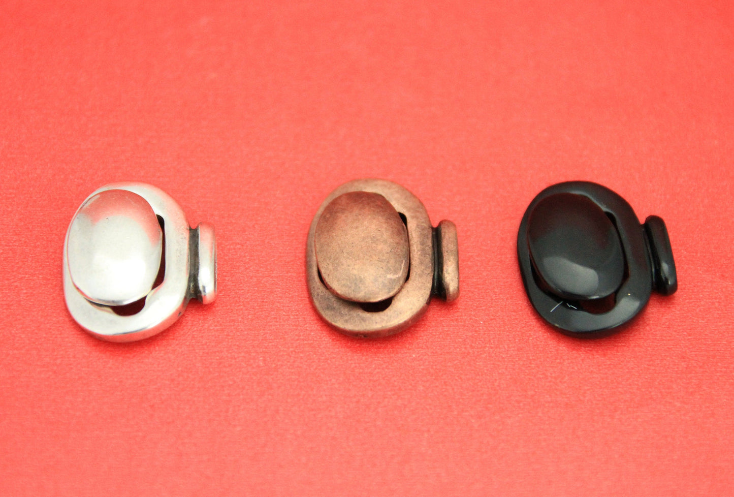 FC0292>> MADE in EUROPE zamak button clasp, 10mm flat cord clasp, two parts button clasp (6926) Qty1