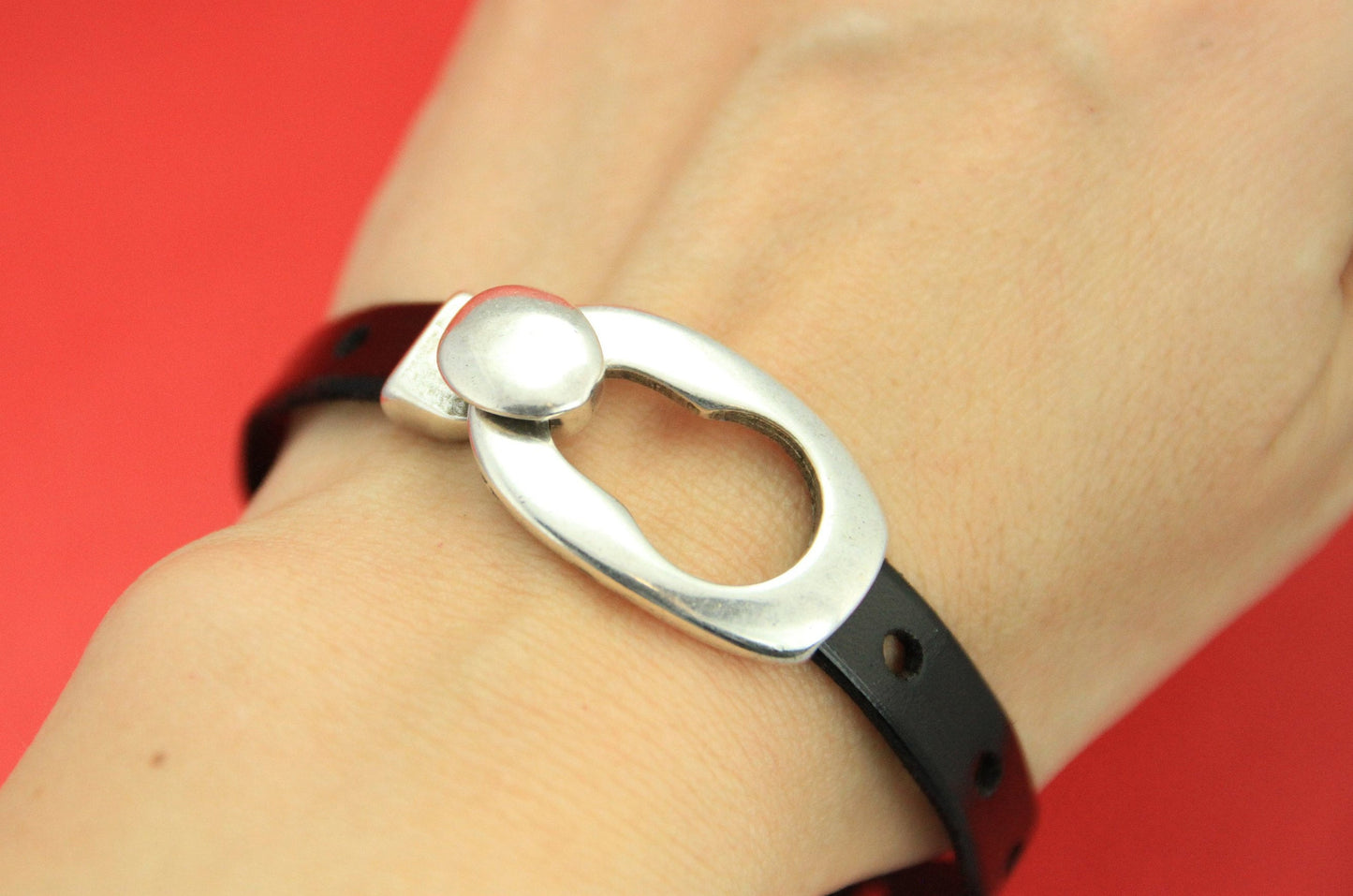 FC0293>> MADE in EUROPE zamak button clasp, 10mm flat cord clasp, two parts button clasp Qty1