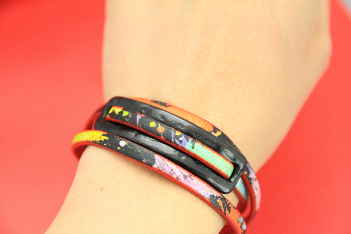 B0021>>MADE in EUROPE zamak half bracelet, black half bracelet, zamak connector qty1