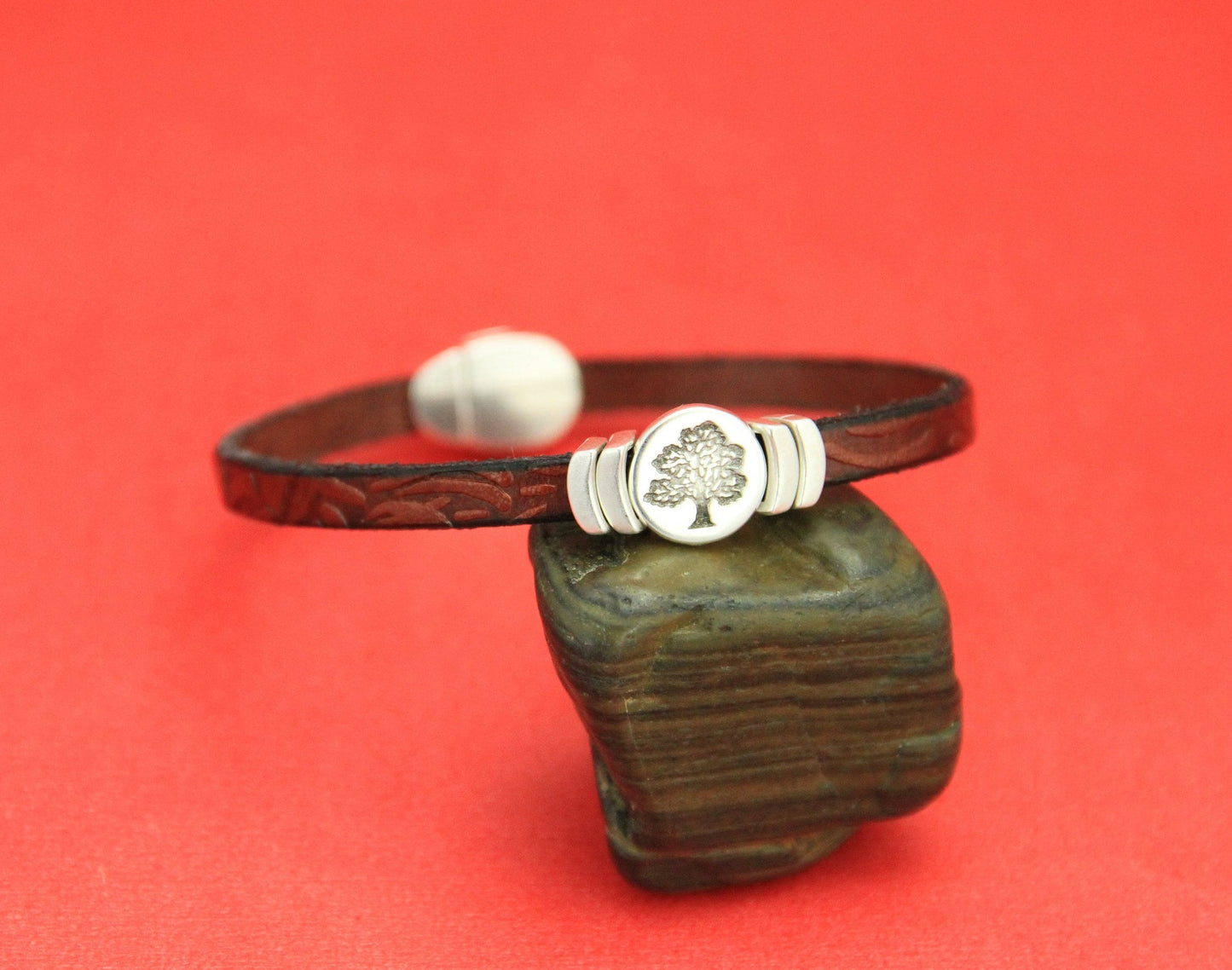 FS0341>>MADE in EUROPE 2 zamak life tree sliders for 5mm cord, zamak flat cord life tree slider qty2