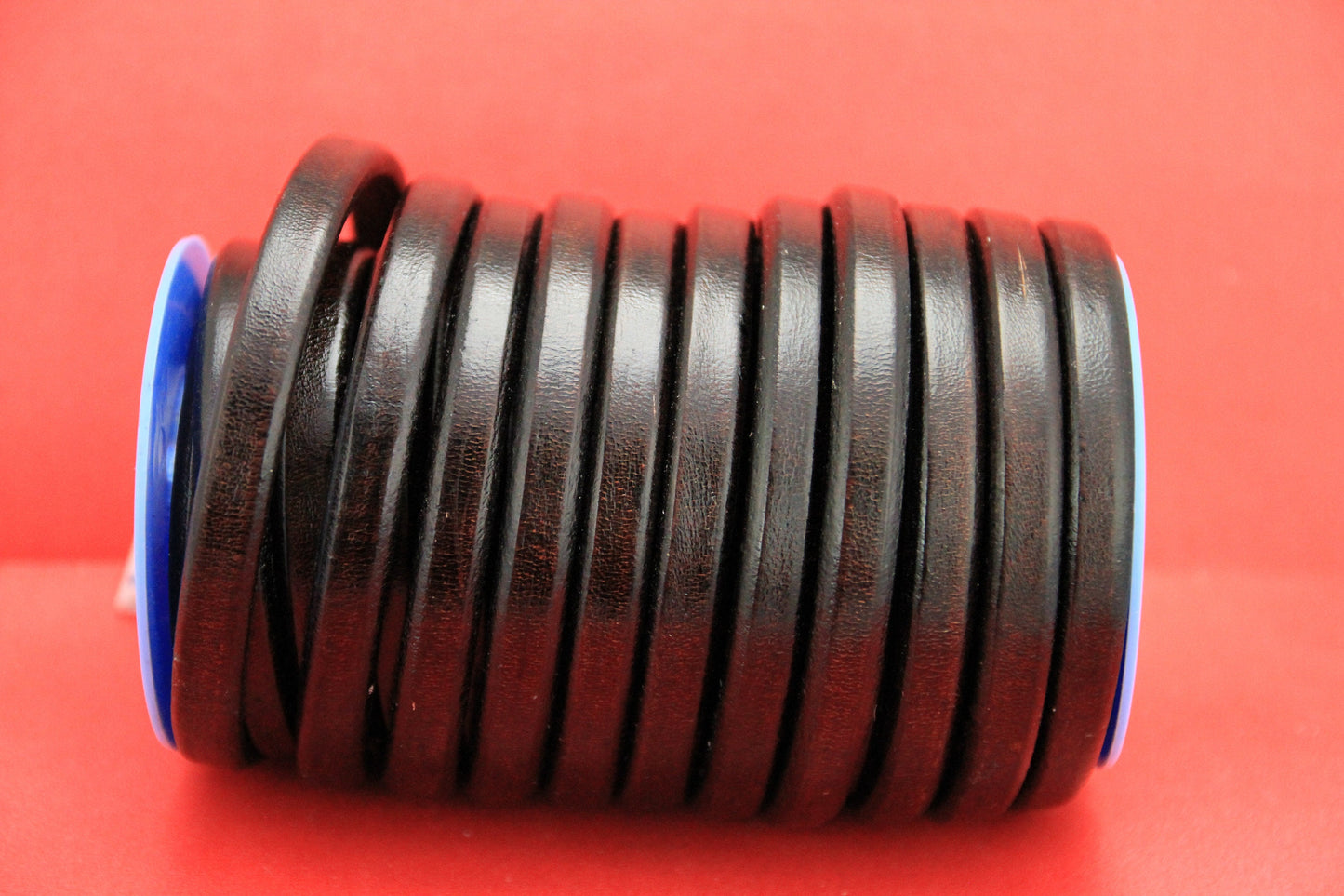 MADE in SPAIN  10x4.5mm licorice leather cord, 10mm x4.5mm leather cord, 8" dark brown licorice cord (10x4ANIMAR)