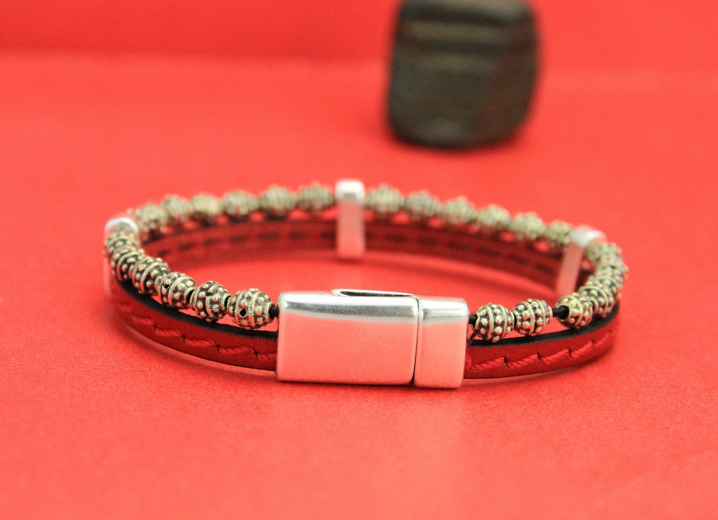 FC0302>>MADE in EUROPE zamak clasp for 5mm flat and 1mm round cord, 5mm flat cord clasp Qty1
