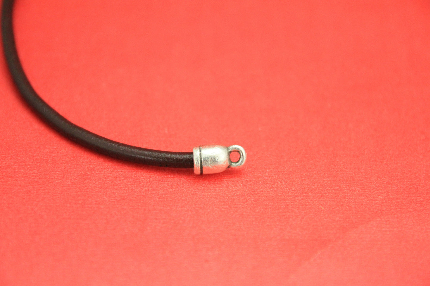 6/1 MADE in EUROPE 4 leather cord ends, 6mm cord ends, silver cord ends for round 6mm leather cord (X50496AS)Qty4