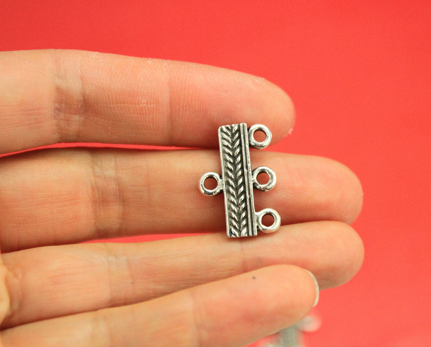6/8 MADE IN EUROPE 4 multistrand cord ends, silver multistrand cord ends, (X2966AS) Qty4