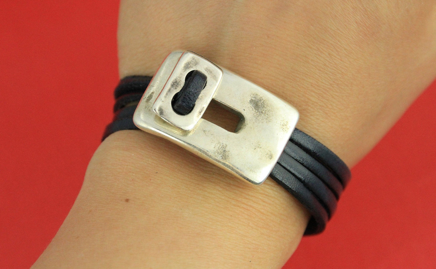 FC0285>>MADE in EUROPE zamak toggle clasp, rectangular toggle clasp , multistrand toggle clasp (6236/6231) Qty1set