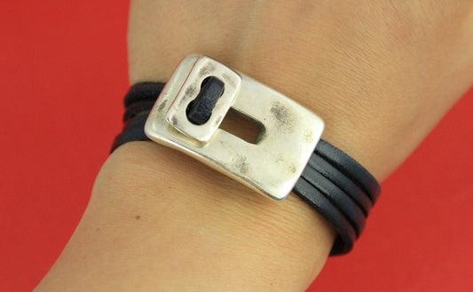 FC0285>>MADE in EUROPE zamak toggle clasp, rectangular toggle clasp , multistrand toggle clasp (6236/6231) Qty1set