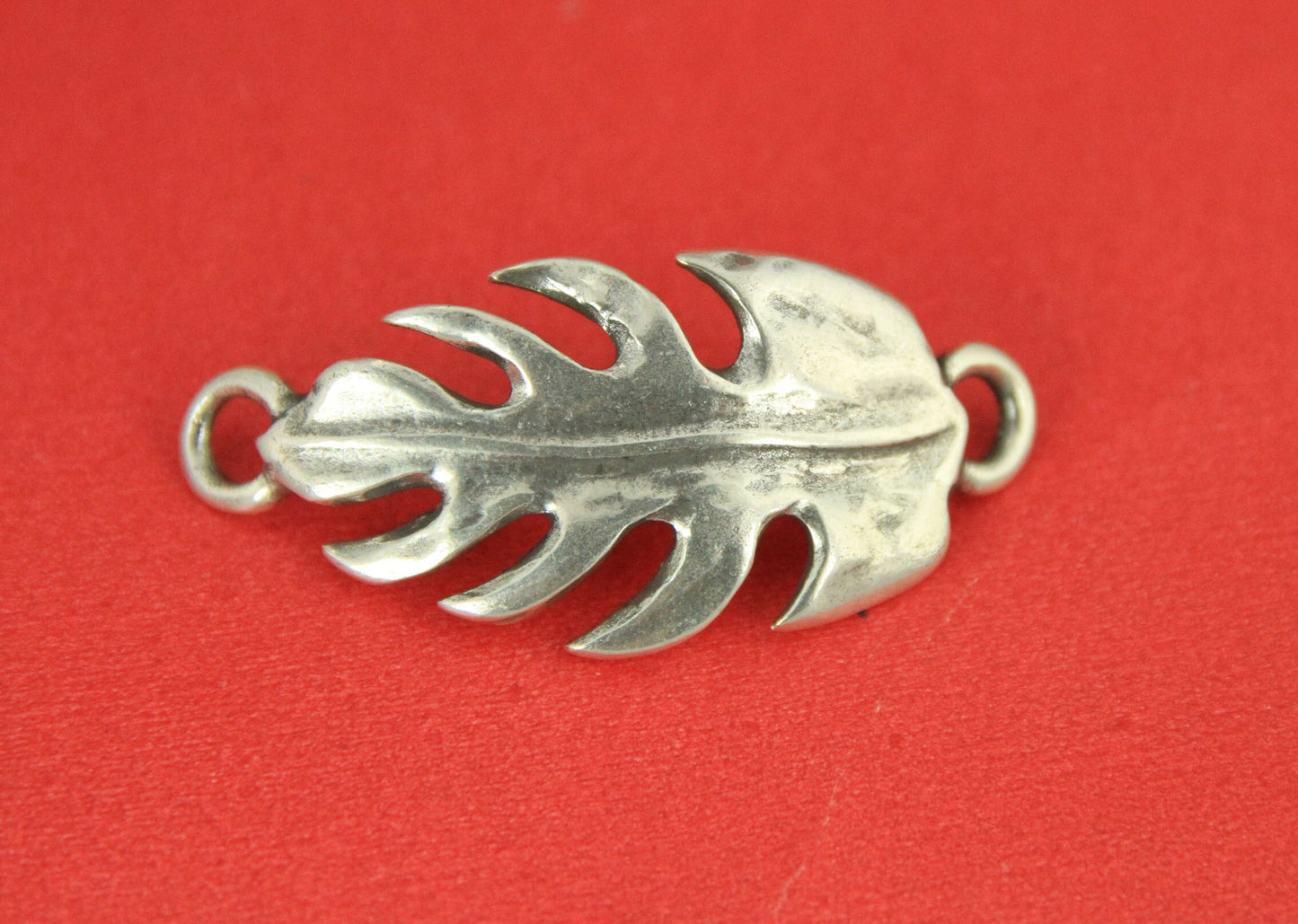 C0002>>MADE in EUROPE zamak leaf connector, bracelet connector, bracelet leaf connector qty1