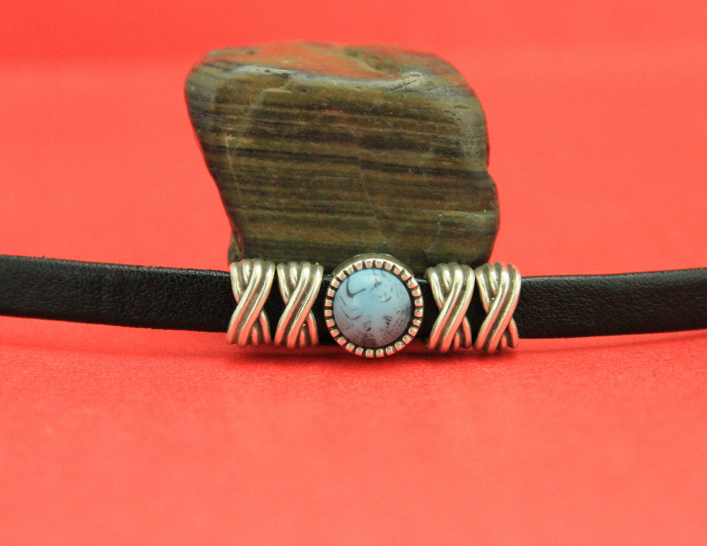 FS0348>>MADE in EUROPE 4 zamak twisted sliders for 6mm cord, flat cord sliders, qty4