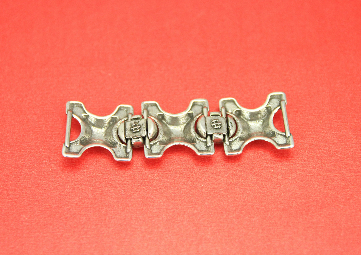 C0012>> MADE in EUROPE 5mm cord zamak chain connector, flat 5mm leather cord zamak connector Qty 1