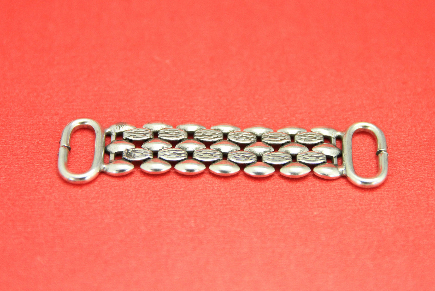 C0015>>MADE in EUROPE zamak chain connector, flat 10mm leather cord connector Qty 1
