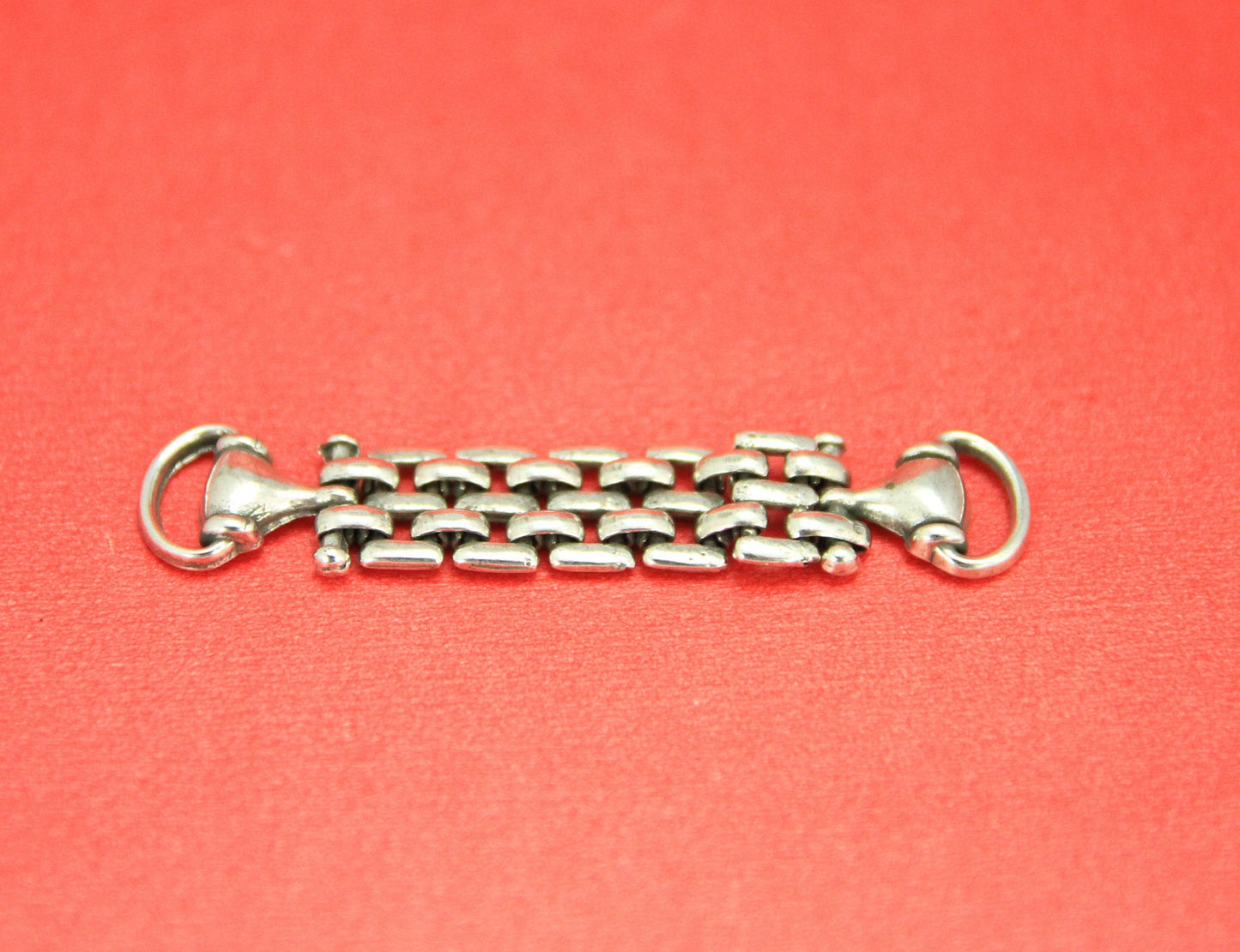 C0016>> MADE in EUROPE 5mm cord zamak chain connector, flat 5mm leather cord zamak connector Qty 1