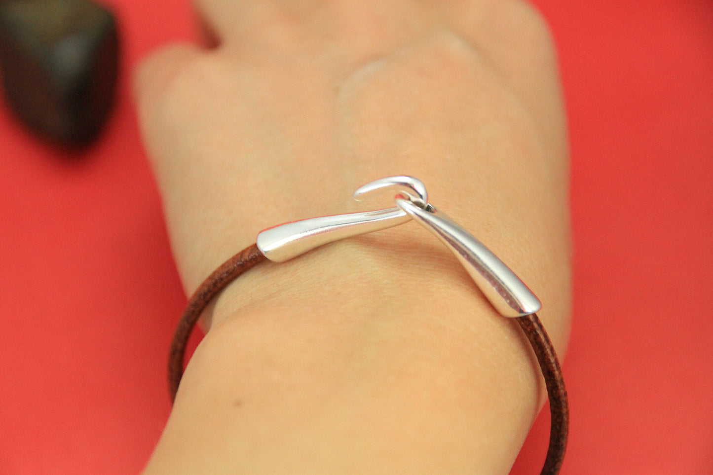 RC0143>>MADE IN EUROPE zamak hook clasp, 3mm round cord clasp, 3mm hole hook clasp (NG0477)Qty1