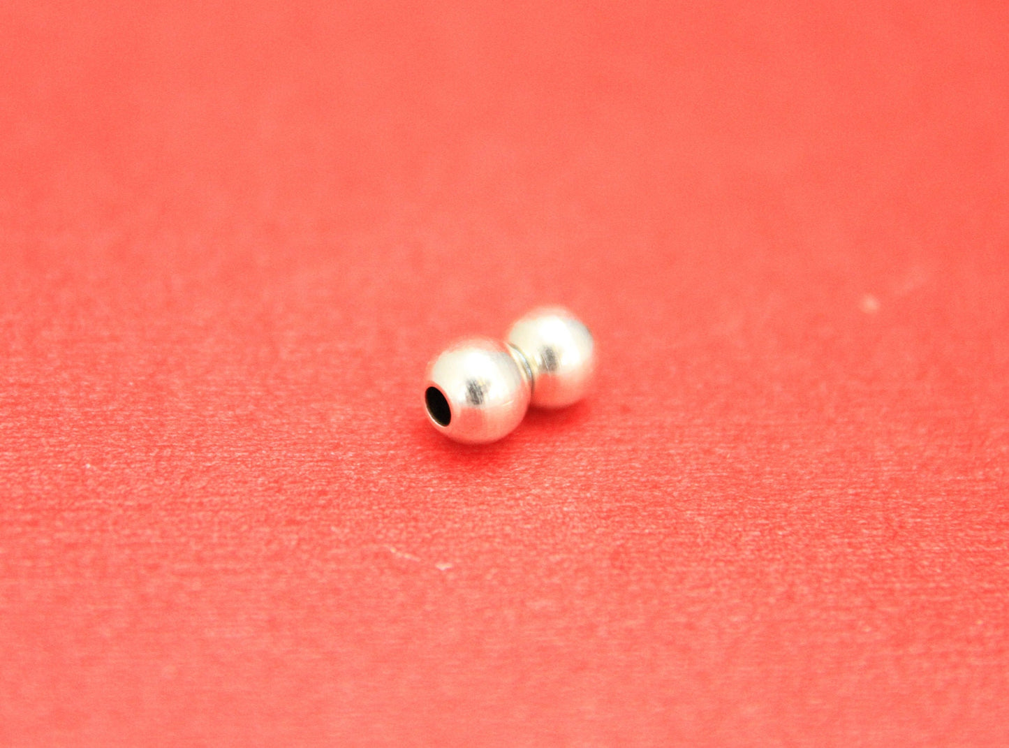 RC0145>>MADE IN EUROPE brass 2 clasps, 2mm cord clasp, brass two balls clasps Qty2