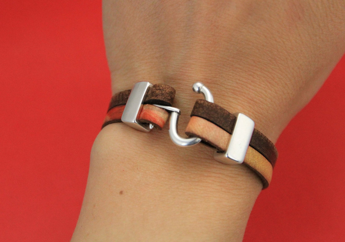 FC0303>>MADE in EUROPE zamak hook clasp set, flat 5mm cord hook clasp, (PF11555) Qty 1set