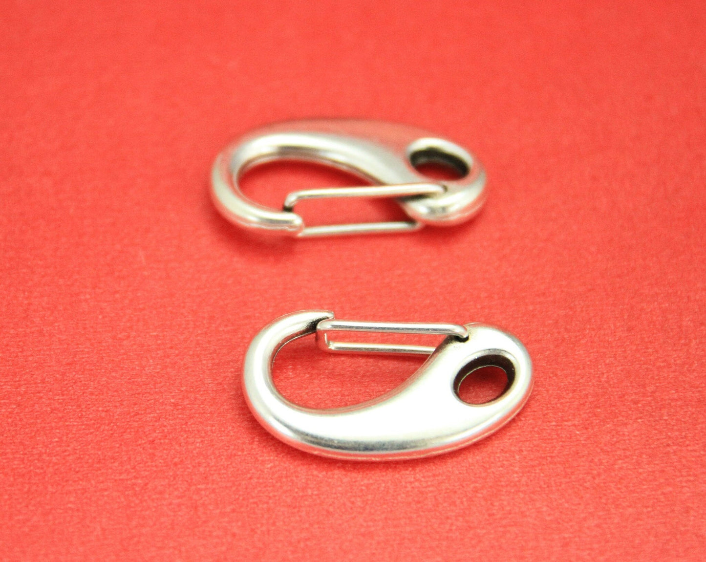 RC0139>>MADE in EUROPE 2 zamak hook clasps, carabiner hook clasp, keychain hook clasp, 32mm carabiner hook clasp Qty2