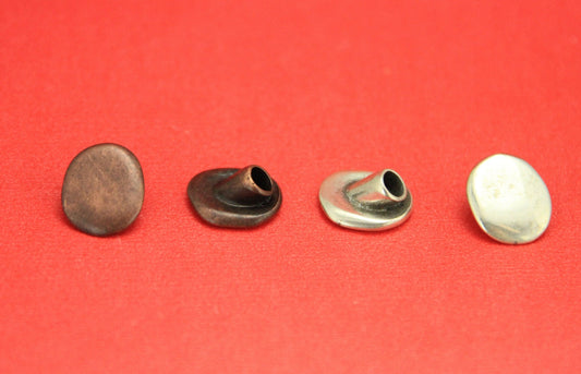 RC0149>>MADE in EUROPE 2 zamak button clasps, plain button clasp, 5mm hole button clasp, (6648) Qty2