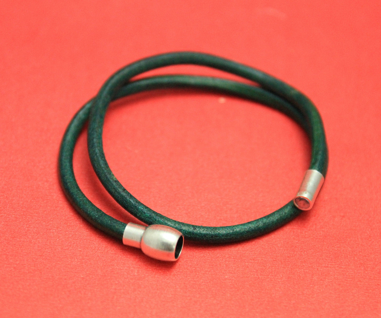 RC0150>>MADE IN EUROPE 4mm cord brass clasp, 4mm round leather cord clasp, round cord brass clasp  Qty1