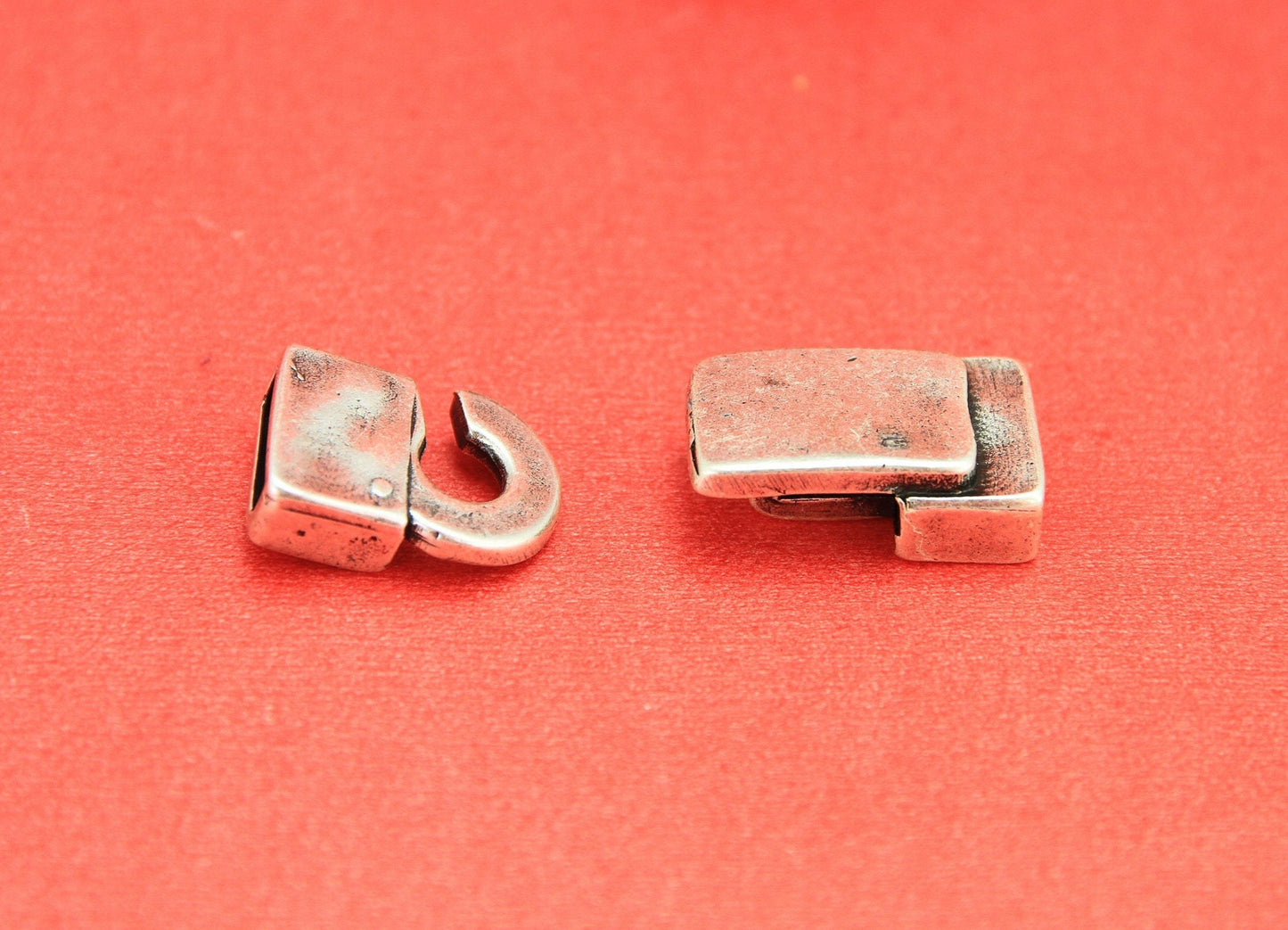 FC0315>>MADE in EUROPE zamak hook clasp, 10mm flat cord clasp (CL0001) Qty1