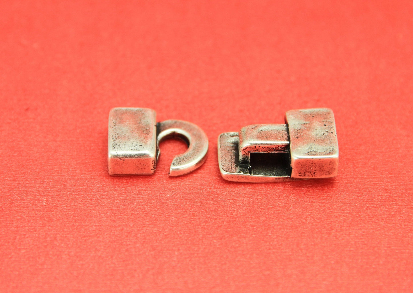 FC0315>>MADE in EUROPE zamak hook clasp, 10mm flat cord clasp (CL0001) Qty1