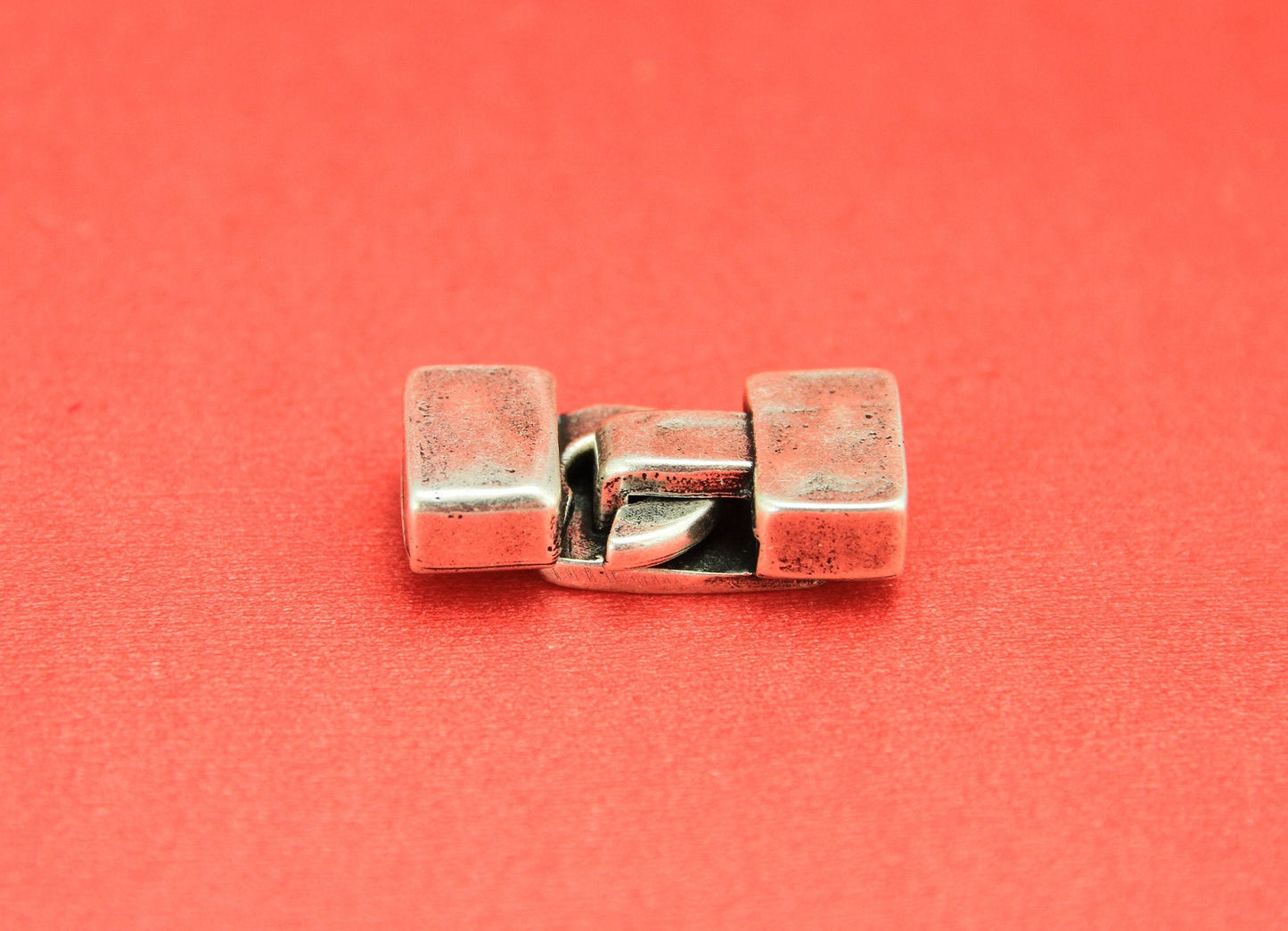 FC0315>>MADE in EUROPE zamak hook clasp, 10mm flat cord clasp (CL0001) Qty1