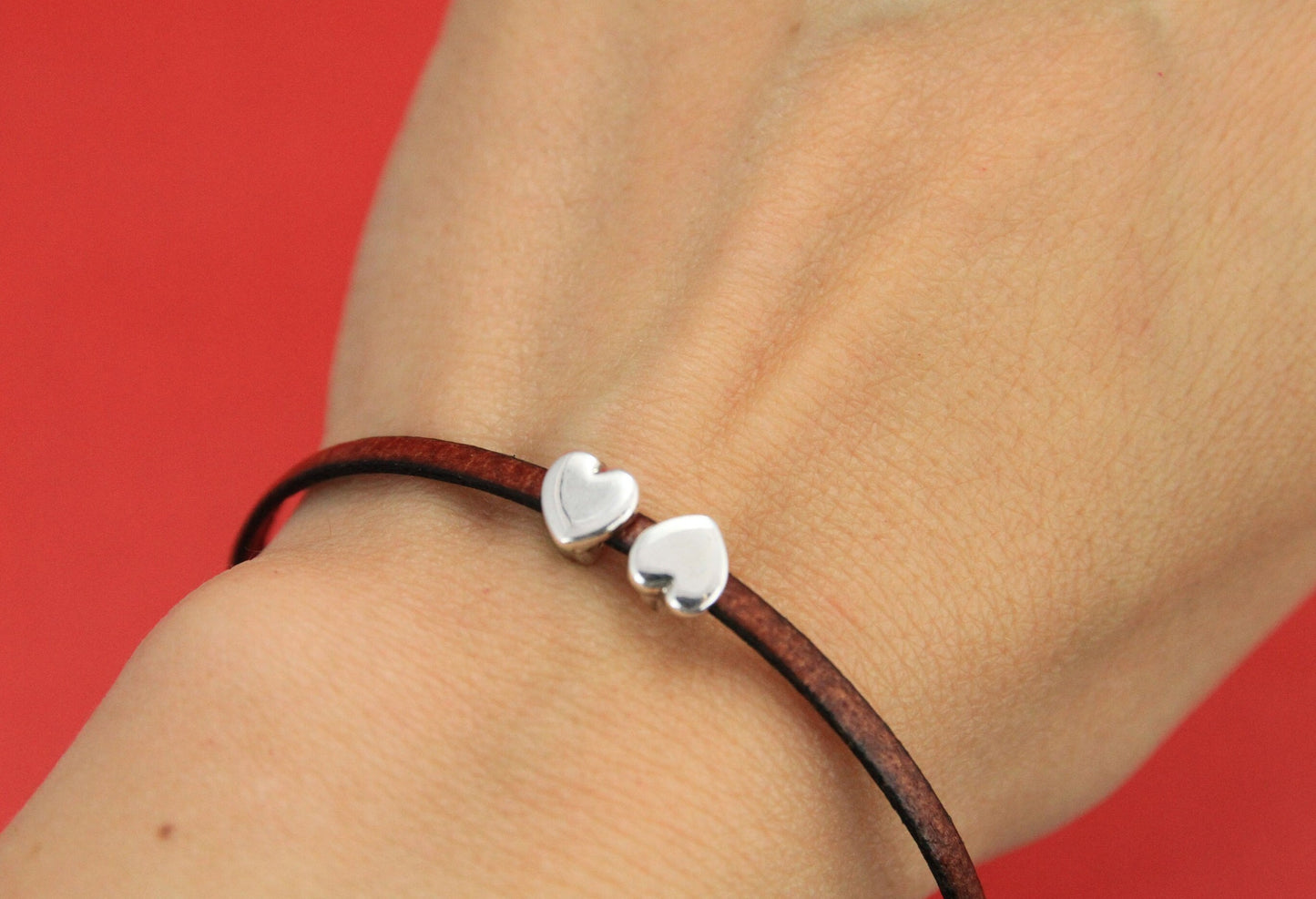 FS0353>>MADE IN EUROPE 2 zamak heart sliders, flat 3mm cord sliders, 3mm flat cord sliders, silver heart 3mm sliders(578603/04) Qty2
