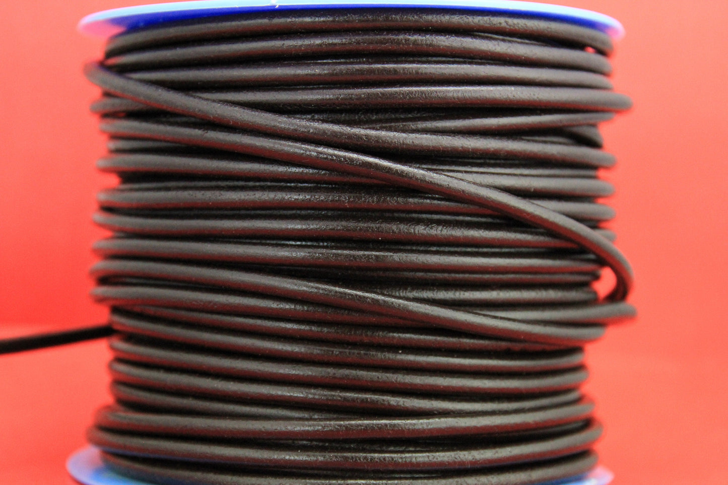 MADE IN SPAIN 1 yard round leather cord, dark brown genuine 4.5mm leather cord (4.5ANITES)