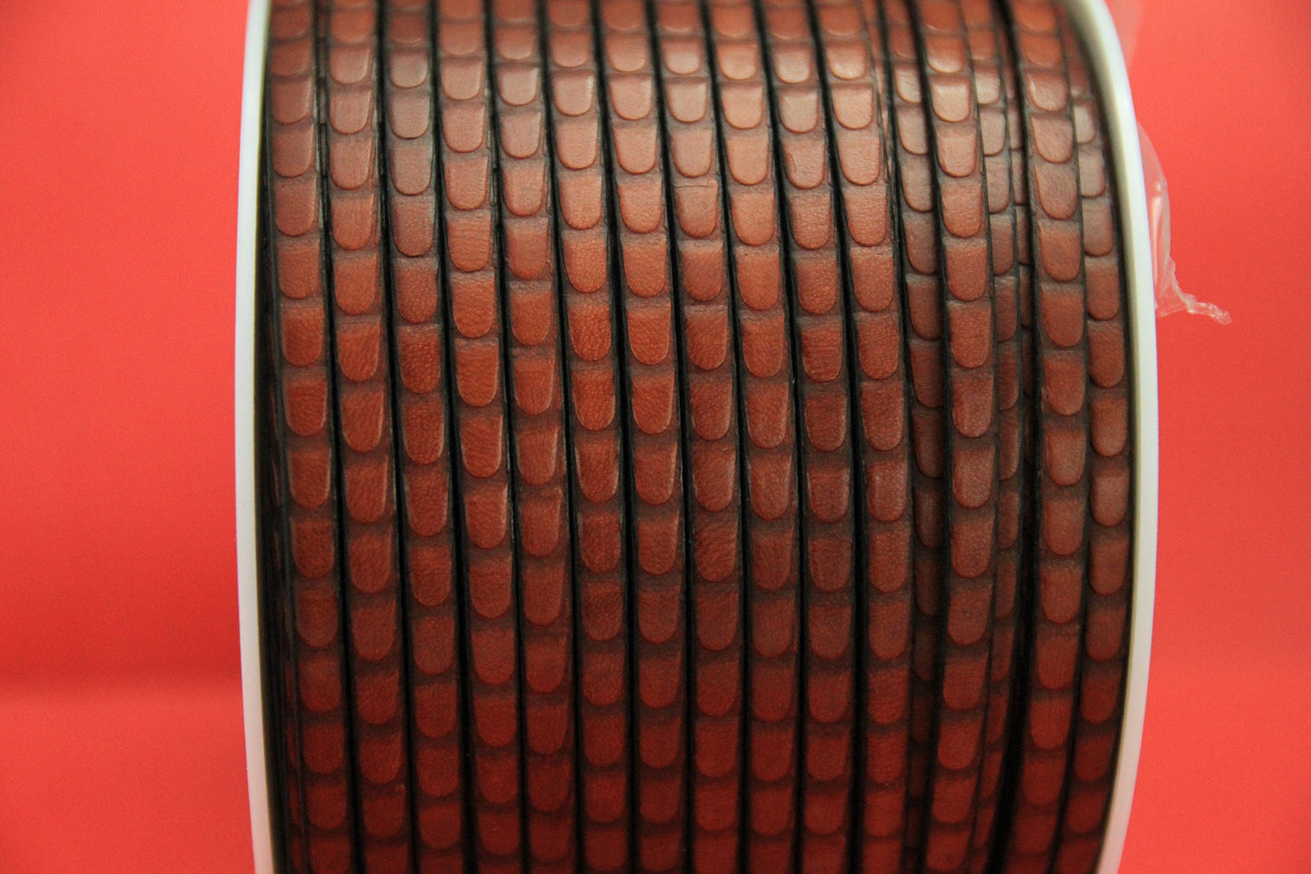 MADE in EUROPE 24'' flat 5mm engraved leather cord, 5mm flat leather cord, 5mm embossed leather cord (511/05/26)