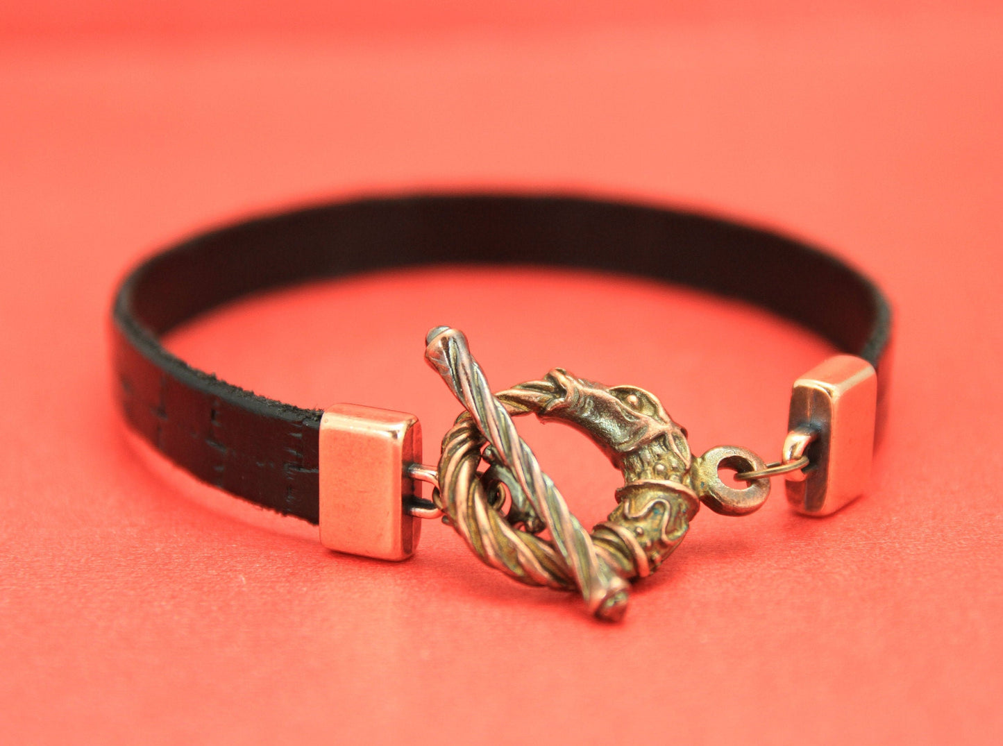 FC0318>>MADE in EUROPE zamak sea horse toggle clasp, 10mm or 5mm flat cord sea horse toggle clasp,(X2779C) Qty1