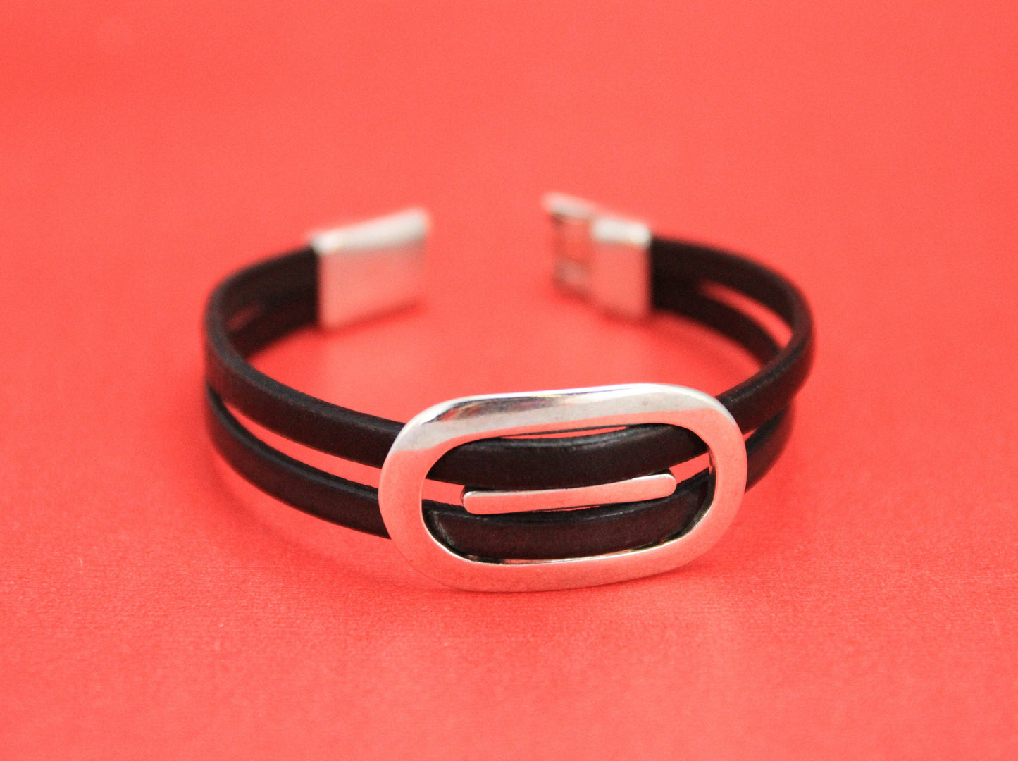 FS0375>>MADE in EUROPE zamak oval slider, double cord slider, 5mm flat cord slider Qty1